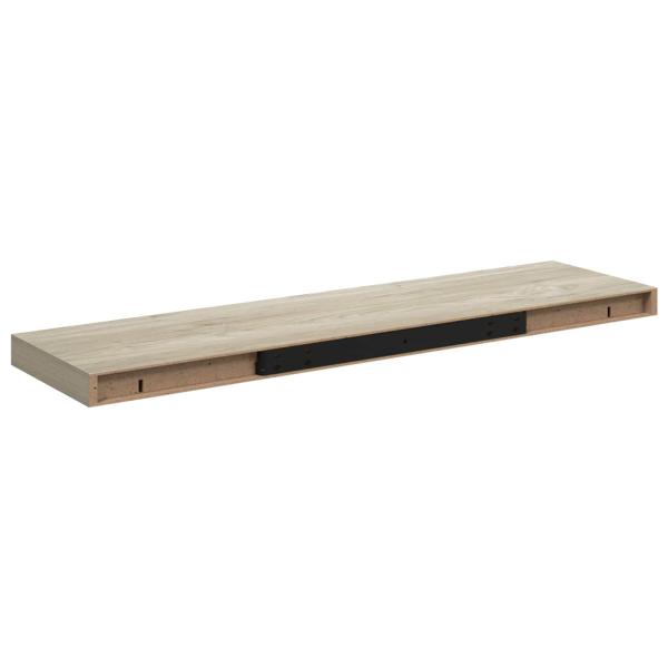 Schweberegale 2 Stk. Eichen-Optik 90x23,5x3,8 cm MDF