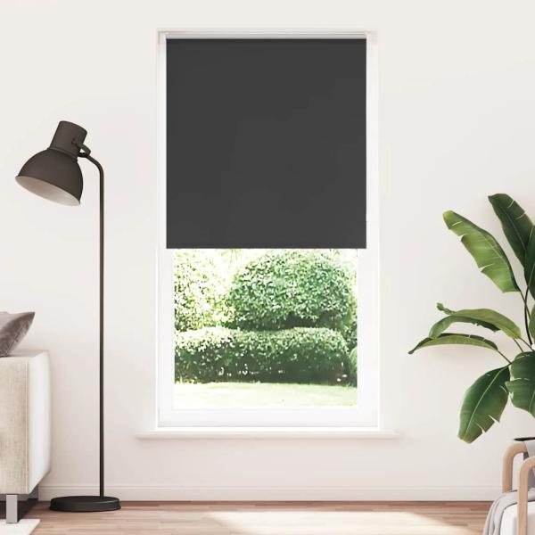 ARDEBO.de - Verdunkelungsrollo Schwarz 90x230 cm Stoffbreite 85,7 cm