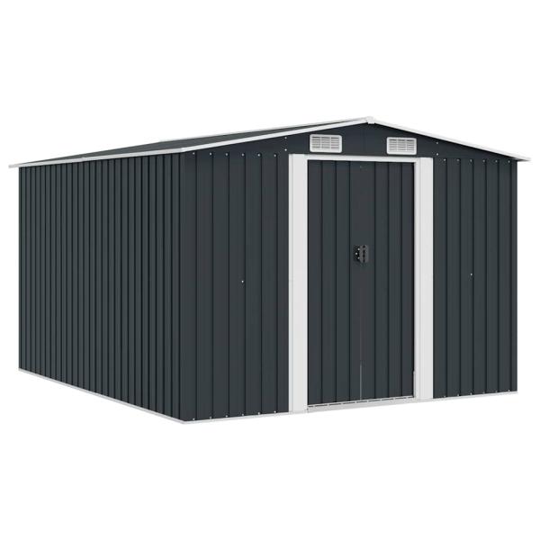 ARDEBO.de - Gerätehaus 257x298x178 cm Metall Anthrazit