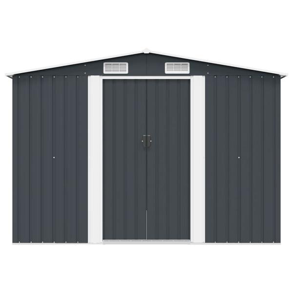 Gerätehaus 257x298x178 cm Metall Anthrazit