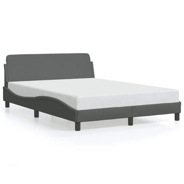 Bettgestell Dover Dunkelgrau 135x190 cm Stoff