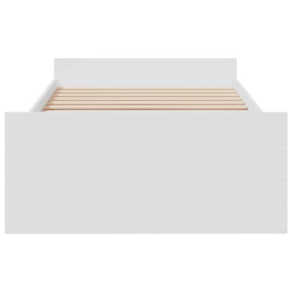 Bettgestell mit Stauraum Weiß 80 x 200 cm Holzwerkstoff