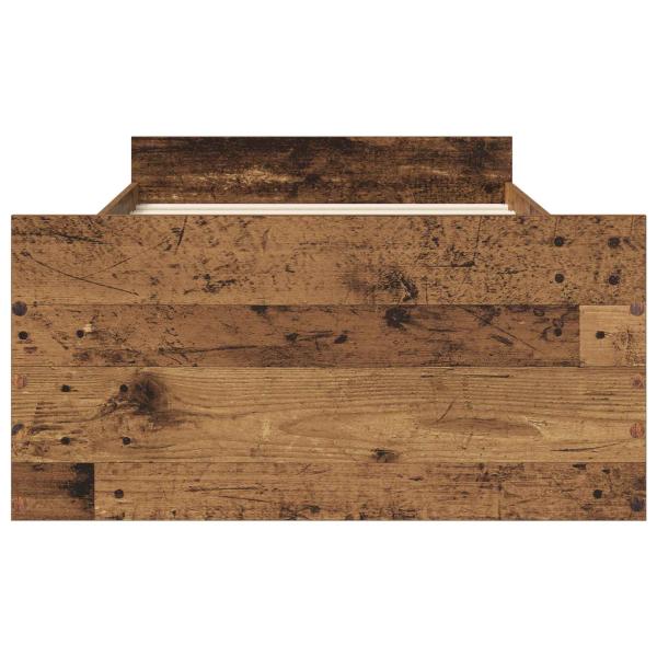Bettgestell mit Stauraum Altholz 80 x 200 cm Holzwerkstoff
