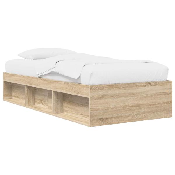 Bettgestell mit Stauraum Sonoma-Eiche 80 x 200 cm Holzwerkstoff