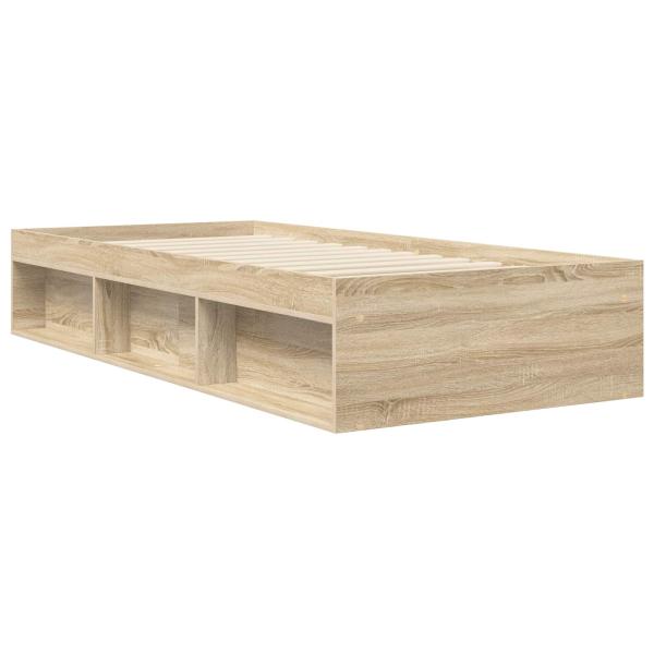 Bettgestell mit Stauraum Sonoma-Eiche 80 x 200 cm Holzwerkstoff