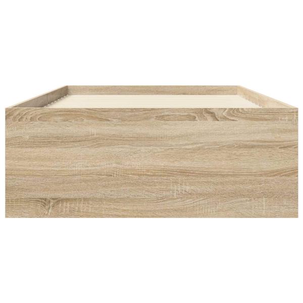 Bettgestell mit Stauraum Sonoma-Eiche 80 x 200 cm Holzwerkstoff
