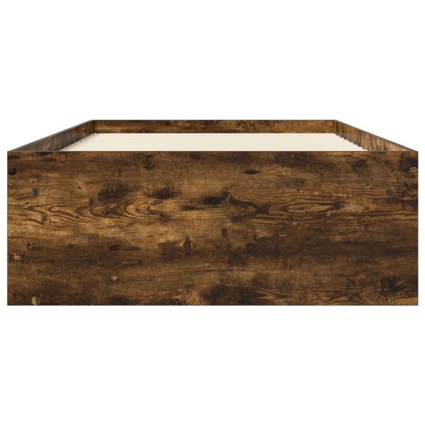Bettgestell mit Stauraum Geräucherte Eiche 80 x 200 cm