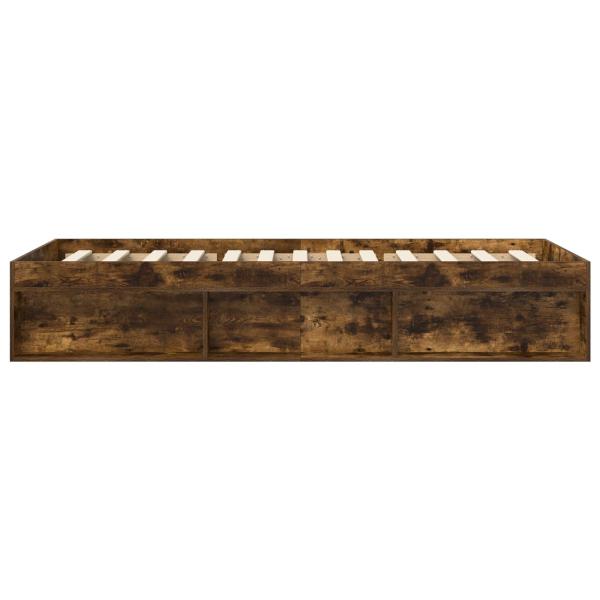 Bettgestell mit Stauraum Geräucherte Eiche 80 x 200 cm