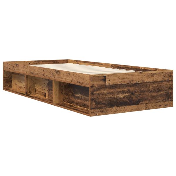 Bettgestell mit Stauraum Altholz 80 x 200 cm Holzwerkstoff