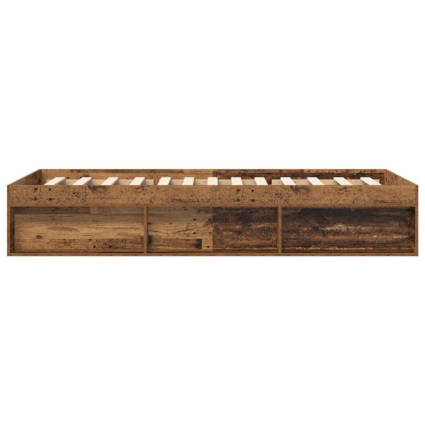 Bettgestell mit Stauraum Altholz 80 x 200 cm Holzwerkstoff