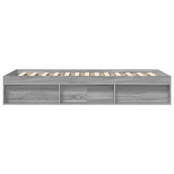 Bettgestell mit Stauraum Grau Sonoma 80 x 200 cm Holzwerkstoff