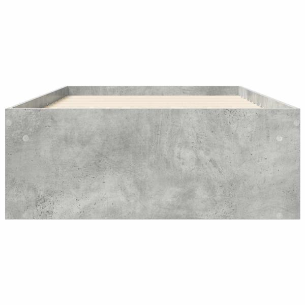 Bettgestell mit Stauraum Betongrau 80 x 200 cm Holzwerkstoff
