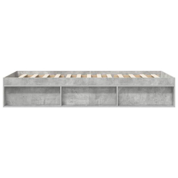 Bettgestell mit Stauraum Betongrau 80 x 200 cm Holzwerkstoff