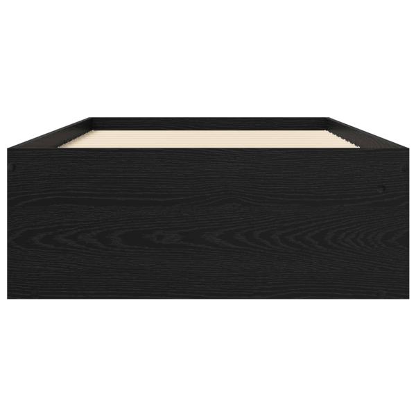 Bettgestell mit Stauraum mit Regal Schwarze Eiche 80 x 200 cm
