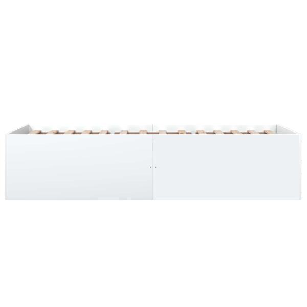 Bodenbettgestell Weiß 80 x 200 cm Holzwerkstoff