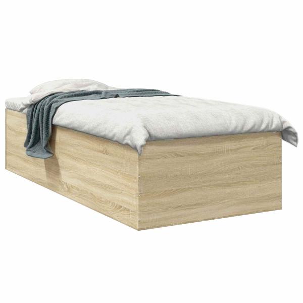 Bodenbettgestell Sonoma-Eiche 80 x 200 cm Holzwerkstoff