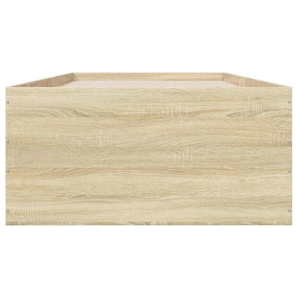Bodenbettgestell Sonoma-Eiche 80 x 200 cm Holzwerkstoff