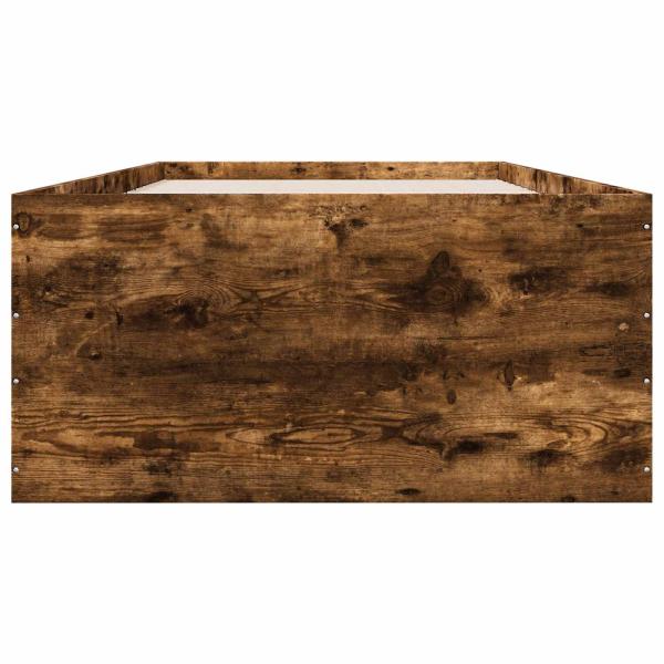 Bodenbettgestell Geräucherte Eiche 80 x 200 cm Holzwerkstoff