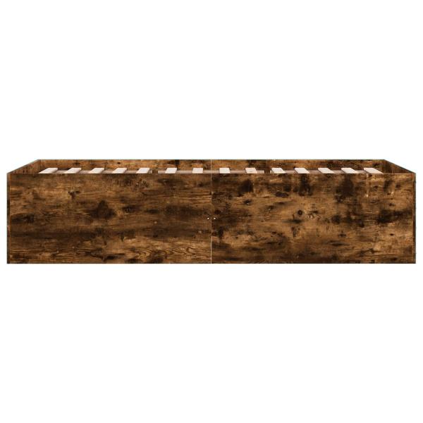 Bodenbettgestell Geräucherte Eiche 80 x 200 cm Holzwerkstoff