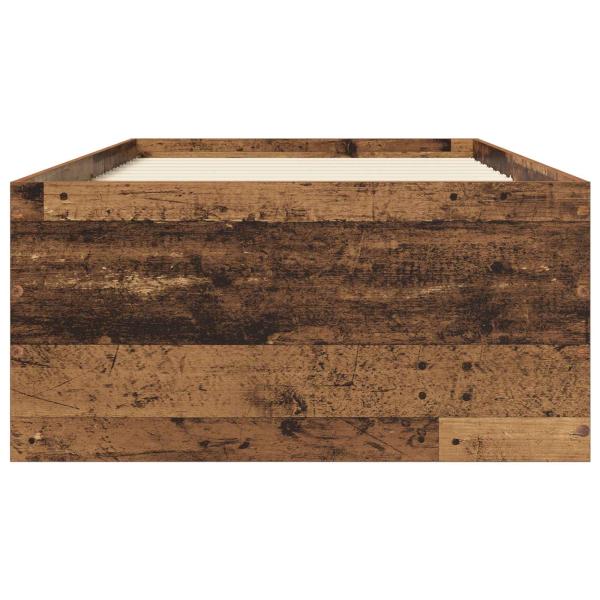 Bodenbettgestell Altholz 80 x 200 cm Holzwerkstoff