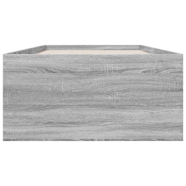 Bodenbettgestell Grau Sonoma 80 x 200 cm Holzwerkstoff
