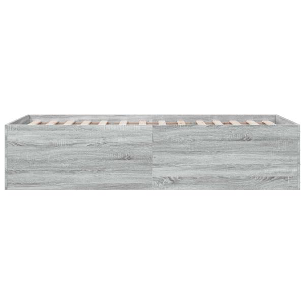 Bodenbettgestell Betongrau 80 x 200 cm Holzwerkstoff