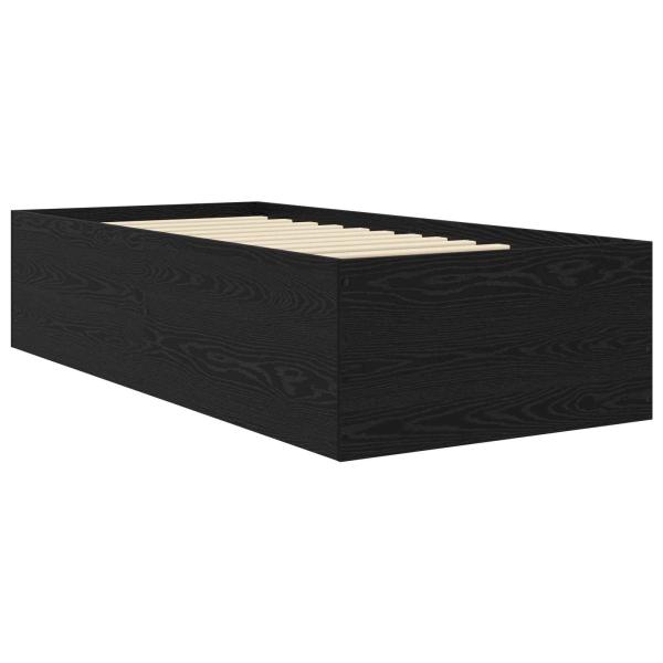 Bodenbettgestell Schwarze Eiche 80 x 200 cm Holzwerkstoff