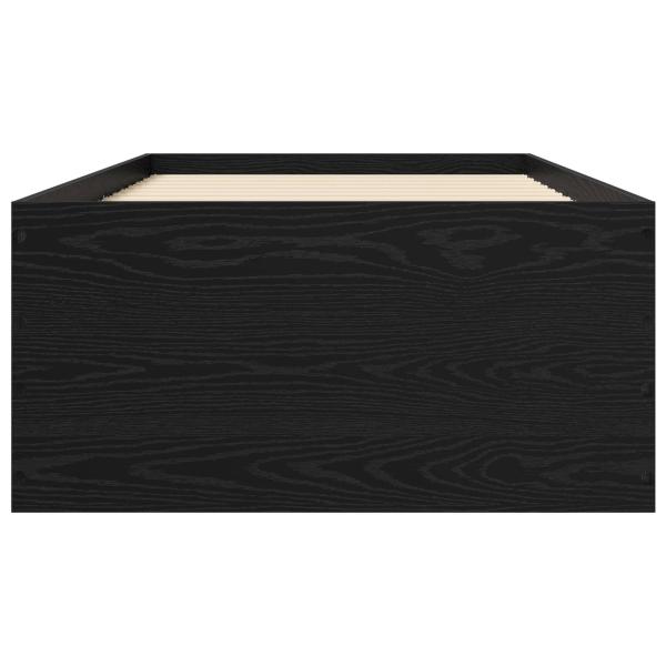Bodenbettgestell Schwarze Eiche 80 x 200 cm Holzwerkstoff