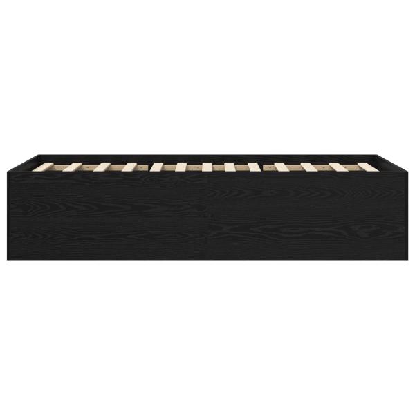 Bodenbettgestell Schwarze Eiche 80 x 200 cm Holzwerkstoff