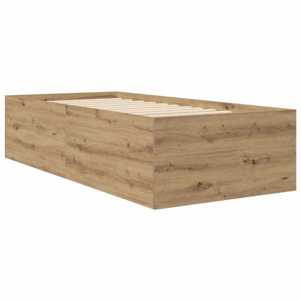 Bodenbettgestell Kunsthandwerk Eiche 80 x 200 cm Holzwerkstoff