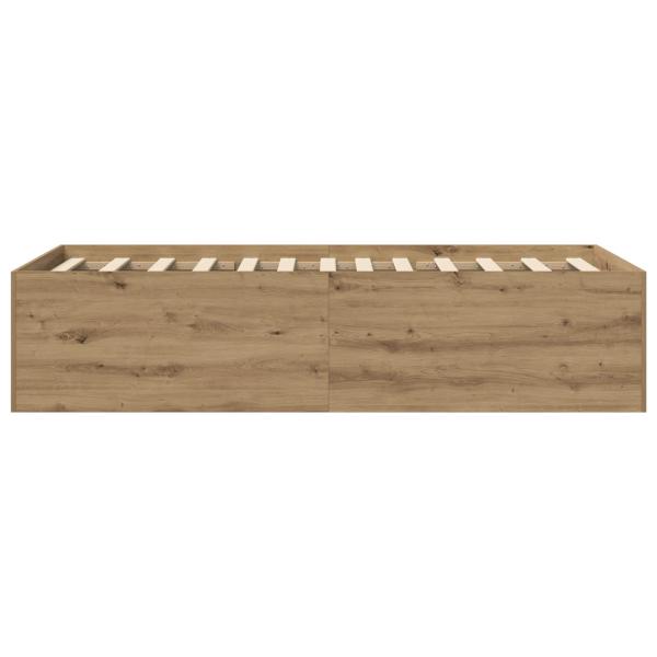 Bodenbettgestell Kunsthandwerk Eiche 80 x 200 cm Holzwerkstoff