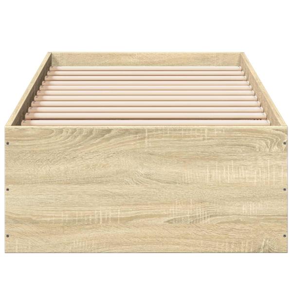 Bodenbettgestell Sonoma-Eiche 80 x 200 cm Holzwerkstoff