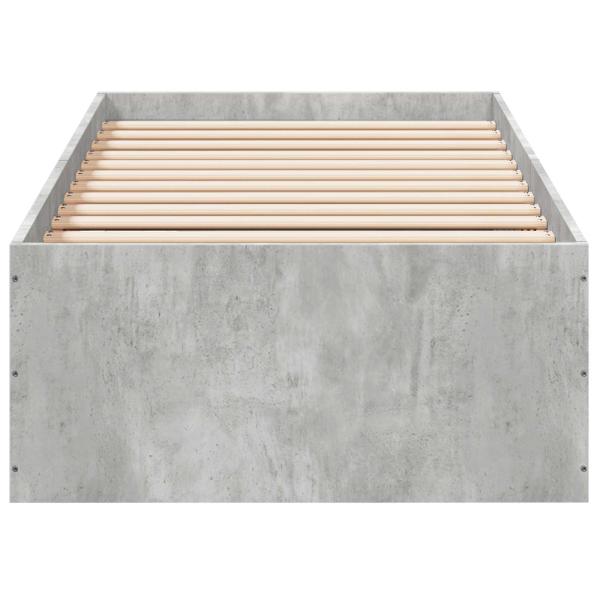 Bodenbettgestell Betongrau 80 x 200 cm Holzwerkstoff
