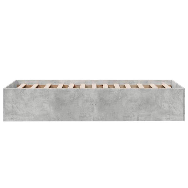 Bodenbettgestell Betongrau 80 x 200 cm Holzwerkstoff