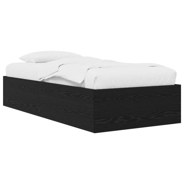 Bodenbettgestell Schwarze Eiche 80 x 200 cm Holzwerkstoff