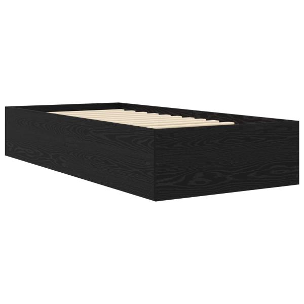Bodenbettgestell Schwarze Eiche 80 x 200 cm Holzwerkstoff