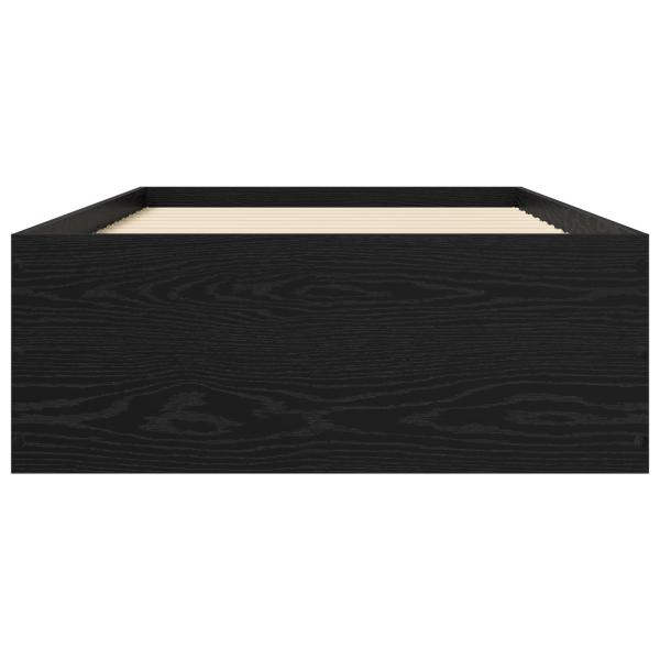 Bodenbettgestell Schwarze Eiche 80 x 200 cm Holzwerkstoff