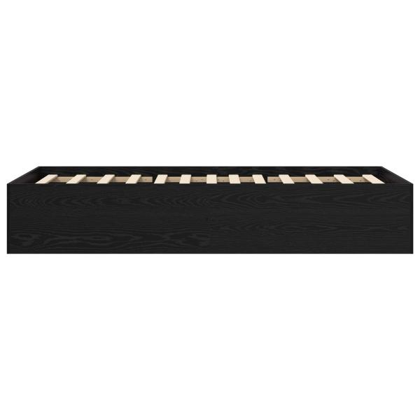 Bodenbettgestell Schwarze Eiche 80 x 200 cm Holzwerkstoff