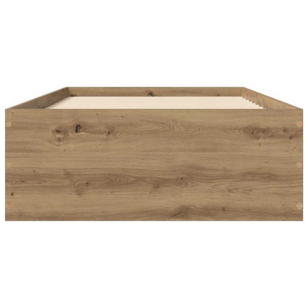 Bodenbettgestell Kunsthandwerk Eiche 80 x 200 cm Holzwerkstoff