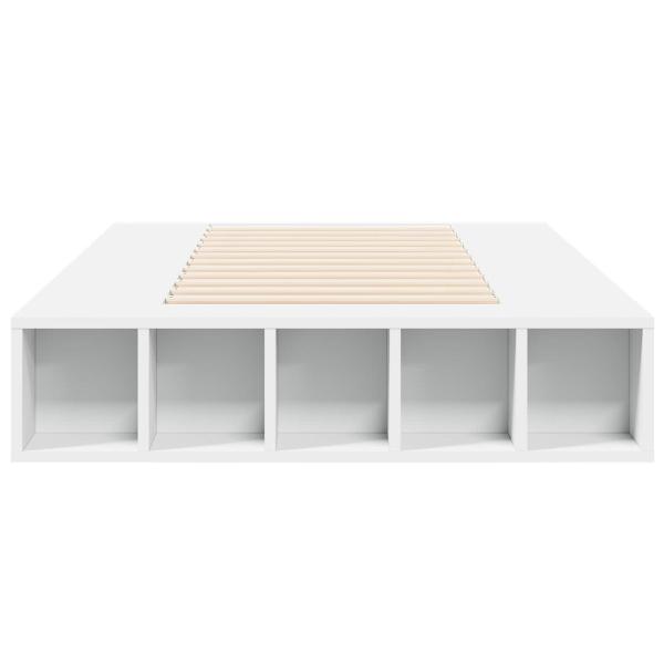 Bettgestell mit Stauraum Weiß 80 x 200 cm Holzwerkstoff