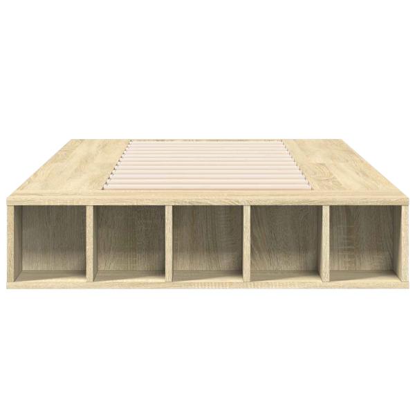 Bettgestell mit Stauraum Sonoma-Eiche 80 x 200 cm Holzwerkstoff