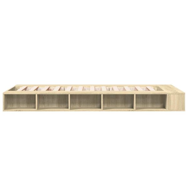 Bettgestell mit Stauraum Sonoma-Eiche 80 x 200 cm Holzwerkstoff
