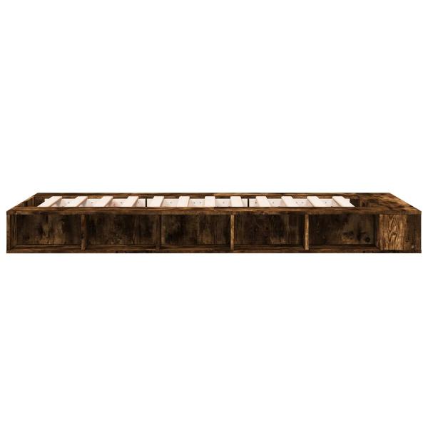 Bettgestell mit Stauraum Geräucherte Eiche 80 x 200 cm
