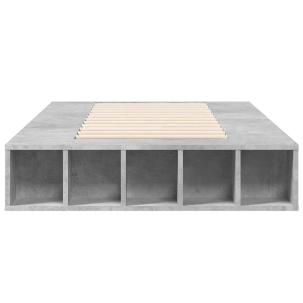 Bettgestell mit Stauraum Betongrau 80 x 200 cm Holzwerkstoff