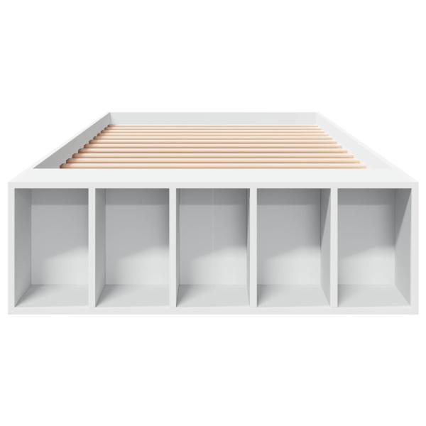 Bettgestell mit Stauraum Weiß 80 x 200 cm Holzwerkstoff