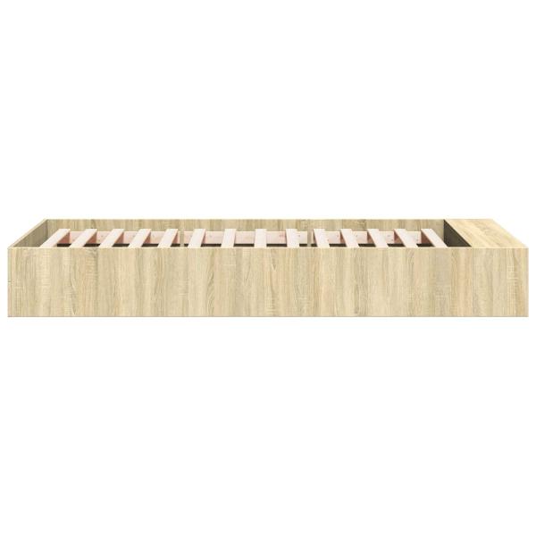Bettgestell mit Stauraum Sonoma-Eiche 80 x 200 cm Holzwerkstoff