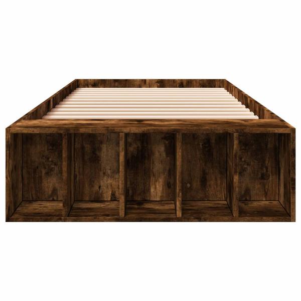 Bettgestell mit Stauraum Geräucherte Eiche 80 x 200 cm