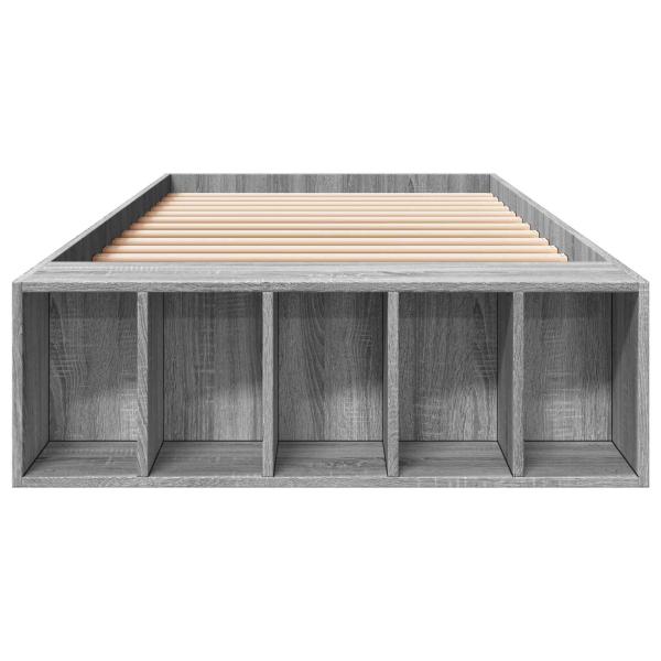 Bettgestell mit Stauraum Grau Sonoma 80 x 200 cm Holzwerkstoff