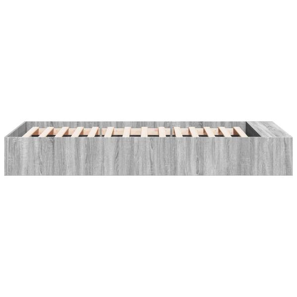 Bettgestell mit Stauraum Grau Sonoma 80 x 200 cm Holzwerkstoff