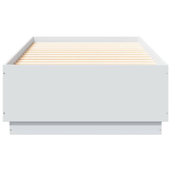 Bettgestell mit LED Weiß 80 x 200 cm Holzwerkstoff